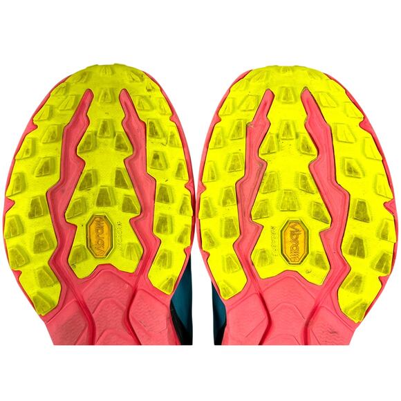 Hoka One Zinal Trail Running Shoe Women's 10.5 B Black/Blue/Pink/Solpink Sneaker - Picture 9 of 16